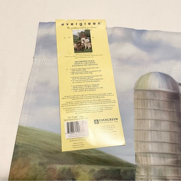 Evergreen Suede Reflections Double Sided Decorative Flag Farm Scene Puppy - Picture 14 of 16